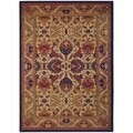 Anatolia Royal Plume/ Navy-Port Wine Area Rug (3'11 x 5'6)