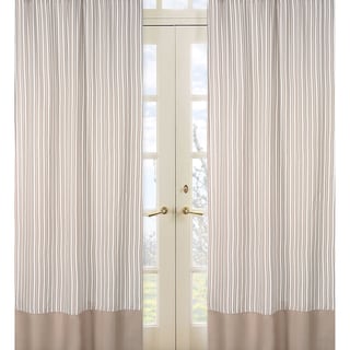 Taupe Stripe 84-inch Curtain Panel Pair