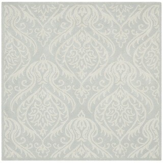 Handmade Bella Silver Wool/ Viscose Rug (6' Square)