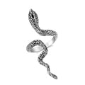 Silver Rare Cobra Snake Coil Wrap Around Ring (Thailand)