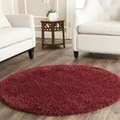 Safavieh Cozy Solid Maroon Shag Rug (4' Round)