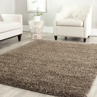 --->  Safavieh Cozy Solid Mushroom Beige Shag Rug (11' x 15')