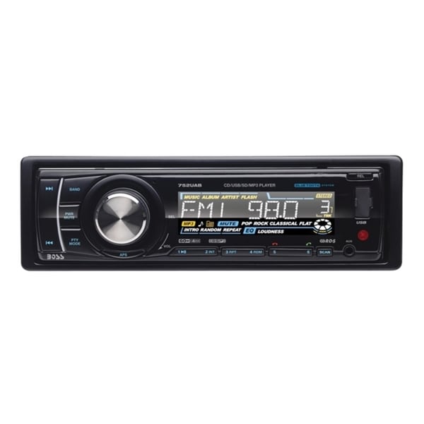 Boss Audio 752UAB Single-DIN CD/MP3 Player Receiver, Bluetooth, Detac