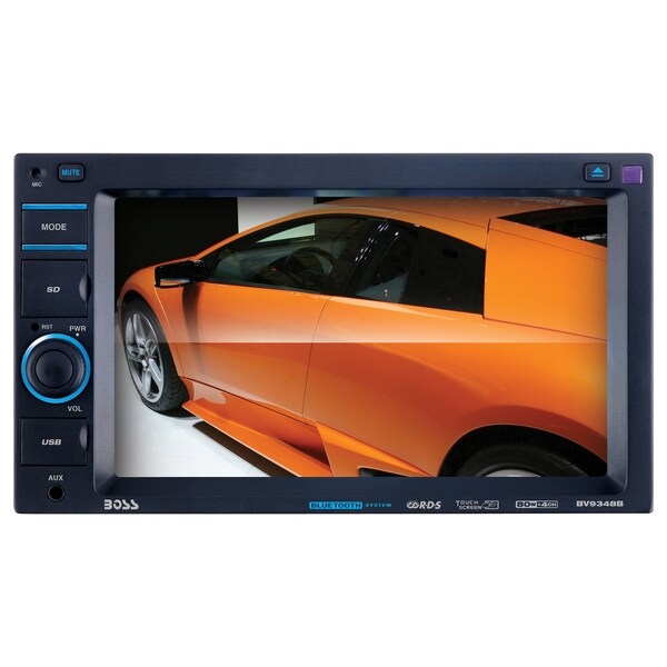 Boss Audio BV9348B In-Dash Double-DIN 6.2" Touchscreen Monitor Blueto