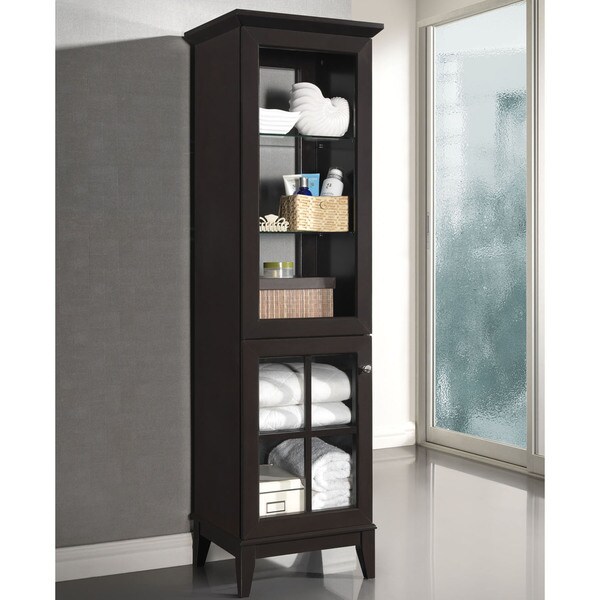 Baxton Studio Nelson Dark Brown Modern Storage Tower