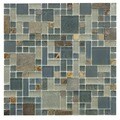 Somertile 12x12 Reflections Versailles Wisp Glass/ Stone Mosaic Tiles (Pack of 10)