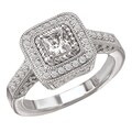 14k White Gold 5/8ct TDW Diamond Milligrain Engagement Ring (G-H, SI1-SI2)