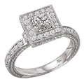 14k Gold 1/2ct TDW Diamond Milligrain Engagement Ring (G-H, SI1-SI2)
