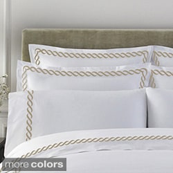 (^ ^)// Cable Embroidered Egyptian Cotton Collection 300 Thread Count Shams (Set of 2)