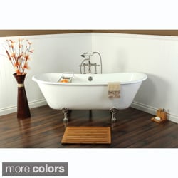 --->  67-inch Cast Iron Double Slipper Clawfoot Bathtub