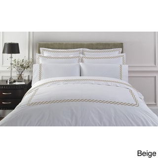 Cable Embroidered Egyptian Cotton Collection 300 Thread Count Duvet Cover