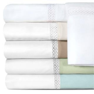 Grand Luxe Egyptian Cotton Duetta 500 Thread Count Deep Pocket Sheet Separates and Pillowcase Separates-Image