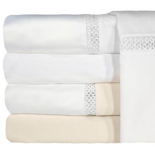 Grand Luxe Egyptian Cotton Duetta 1200 Thread Count Deep Pocket Sheet Separates and Pillowcase Separates-Image