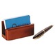Rolodex Wood Tone Mahogany Business Card Holder