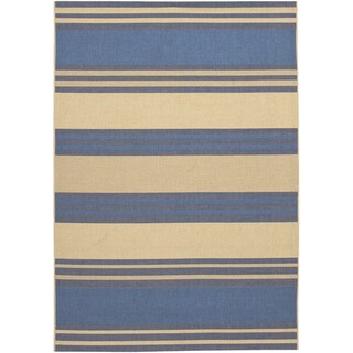Five Seasons South Padre/ Blue-Cream Area Rug (5'10 x 9'2)