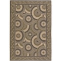 Five Seasons Sundial/ Cream-Brown Area Rug (3'7 x 5'5)