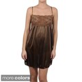 Hailey Jeans Co. Women's Lace Top Satin Chemise Nightie