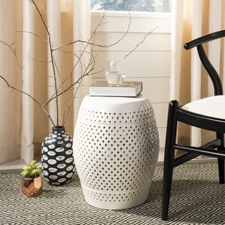 Sale Safavieh Paradise Courtyard Cream Ceramic Garden Stool