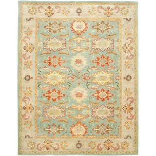 See Reviews Handmade Kerman Light Blue Wool Rug (11' x 15')