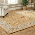 Handmade Heritage Shahi Brown/ Blue Wool Rug (11' x 16')