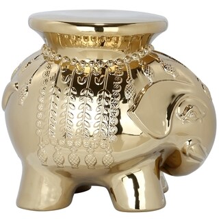 (_ _ ) Safavieh Paradise Elephant Gold Ceramic Garden Stool