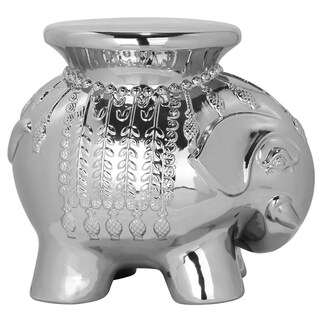 Best Shopping Safavieh Paradise Elephant Silver Ceramic Garden Stool