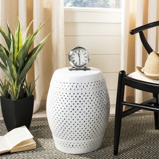Buy Online Safavieh Paradise Courtyard White Ceramic Garden Stool