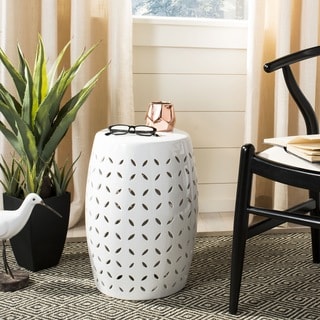 Safavieh Paradise Zen White Ceramic Garden Stool