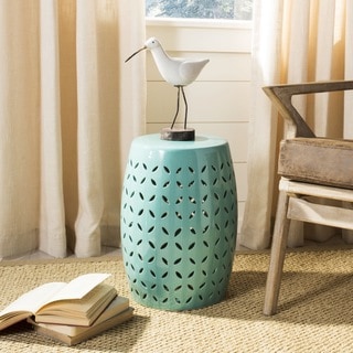Low Price Safavieh Paradise Zen Light Blue Ceramic Garden Stool