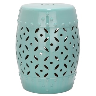 @@@ >  Safavieh Paradise Harmony Light Blue Ceramic Garden Stool