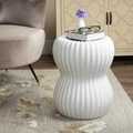 Safavieh Paradise Oval White Ceramic Garden Stool