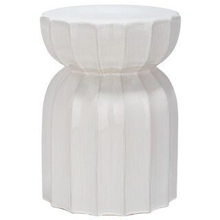 Safavieh Paradise Tranquil White Ceramic Garden Stool