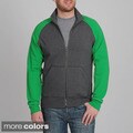 Central Park Men's Raglan Sleeve Stretch Fleece Jacket