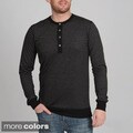 Central Park Men's Striped Long Sleeve Henley Shirt