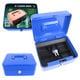 Stalwart 8-inch Blue Key Lock Cash Box