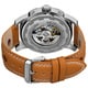 Akribos XXIV Men's Water-resistant Automatic Brown Leather Strap Watch