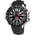 August Steiner Men's Stainless Steel Swiss Quartz Divers Chronograph Watch