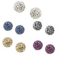 Icz Stonez Sterling Silver and Crystal Fireball Stud Earrings