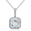 Icz Stonez Sterling Silver 3 3/4ct TGW Cubic Zirconia Square Necklace