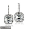 Icz Stonez Sterling Silver 4 7/8ct TGW Cubic Zirconia Square Earrings
