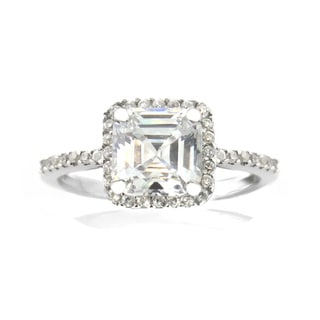 ... Sterling Silver 4 14ct TGW Cubic Zirconia Engagement-style Ring