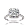 Icz Stonez Sterling Silver 4 1/4ct TGW Cubic Zirconia Engagement-style Ring