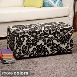 Buy  Bolbolac Floral Fabric Print Storage Ottoman