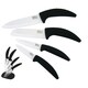 Hen & Rooster 4-piece Ceramic Knife Set with Acrylic Stand