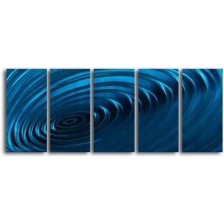 'Ripple effect' 5-piece Handmade Metal Wall Art Set