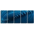 'Ripple effect' 5-piece Handmade Metal Wall Art Set