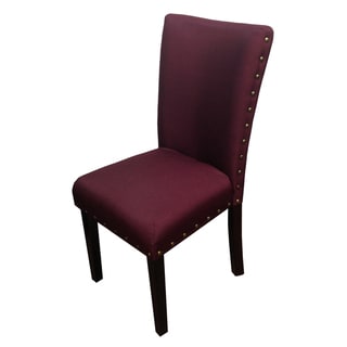 Purple Nail Head Design Parson Dining Chairs (Set of 2)