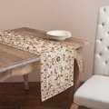 Saro Hand-beaded Champagne Floral Table Linen