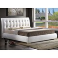 Baxton Studio Jeslyn White Tufted Headboard Modern Bed