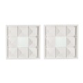 Pavoni Decorative 2-piece White Square Mirror Set